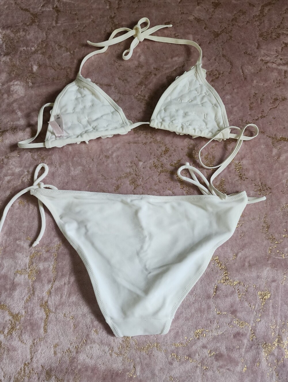 VICTORIA SECRET | White Daisy Floral Top & White Bikini - Picture 3 of 15